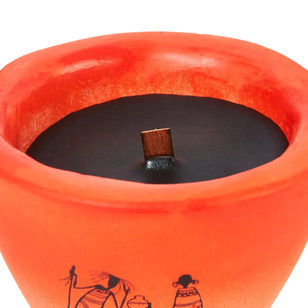 Свеча в гипсе Канту-5 Волшебный Горшок красная 8 см EVIS STLM-2162770 - Вид №1