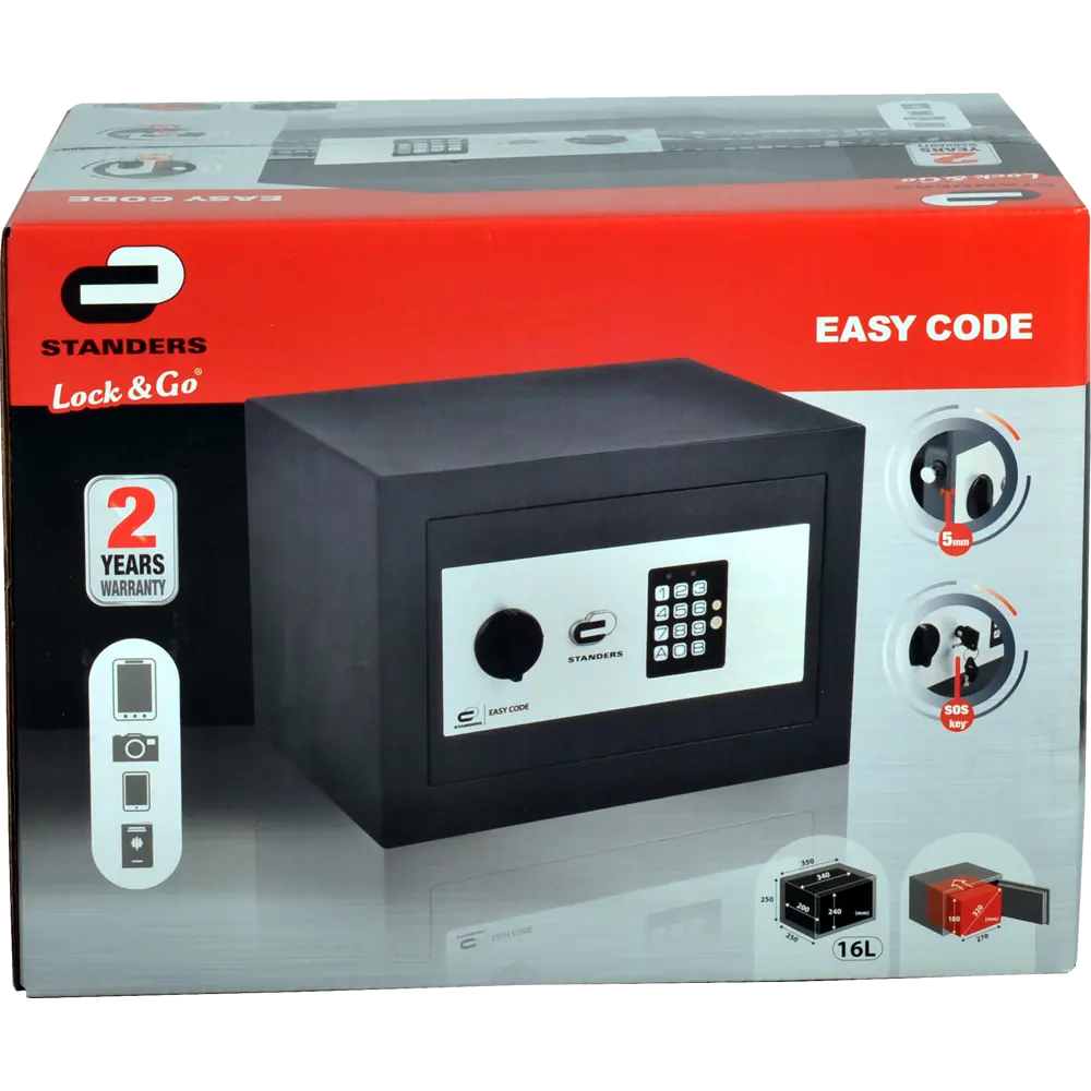 Сейф мебельный Standers N2 с электронным замком сталь 16 л STLM-2167791 - Вид №7