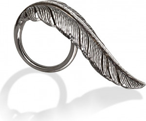 10592450 Michael Aram Кольцо "Перо" (серебро, 925пр, бриллианты) 16,5 р-р Серебро 925