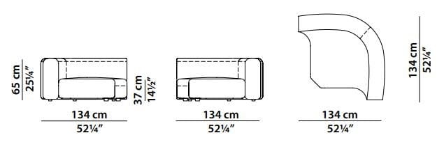 Кожаный модульный диван Baxter Clara ARCH-00053660 - Вид №25