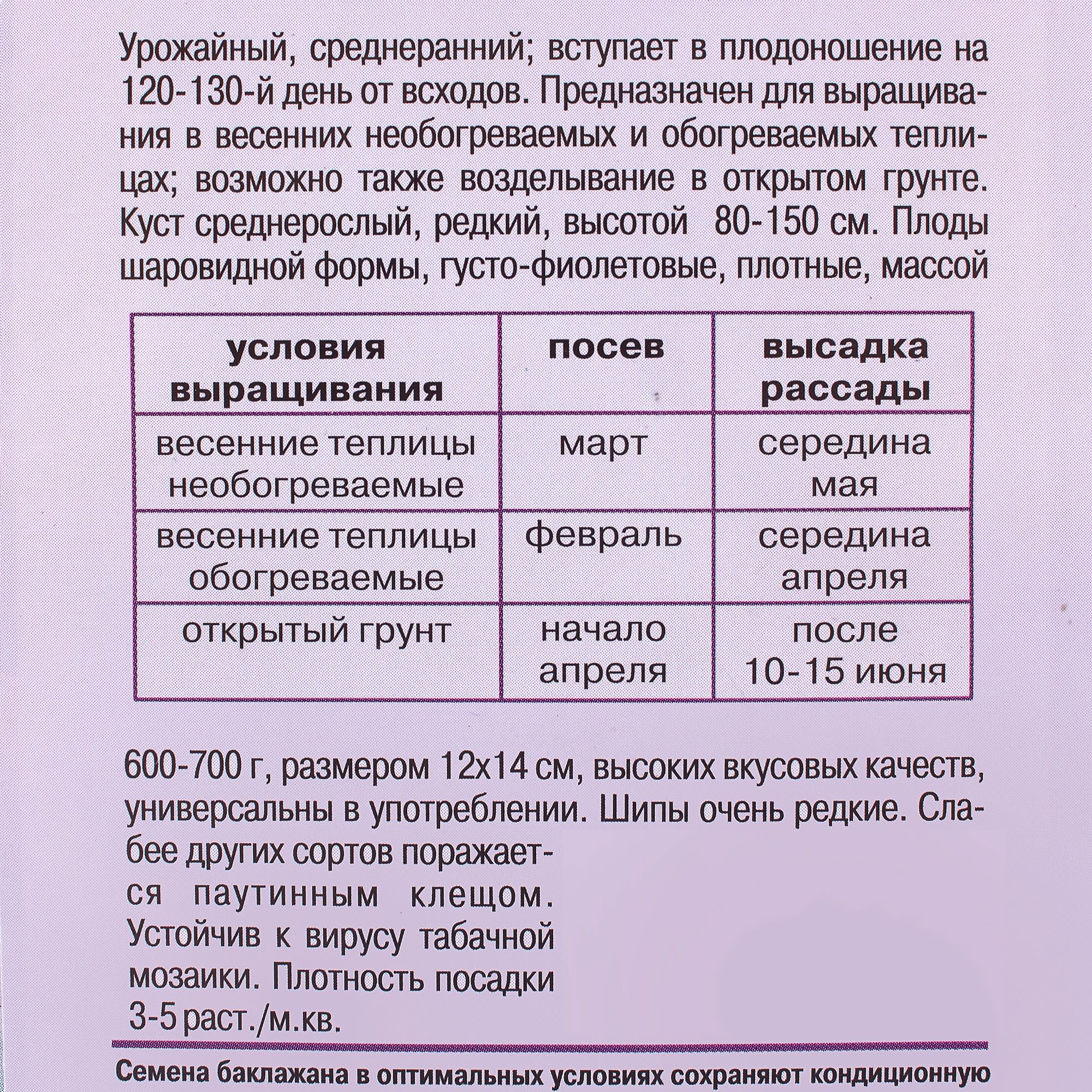 81932541 Семена Баклажан «Санчо Панса» Santreyd  - Вид №2