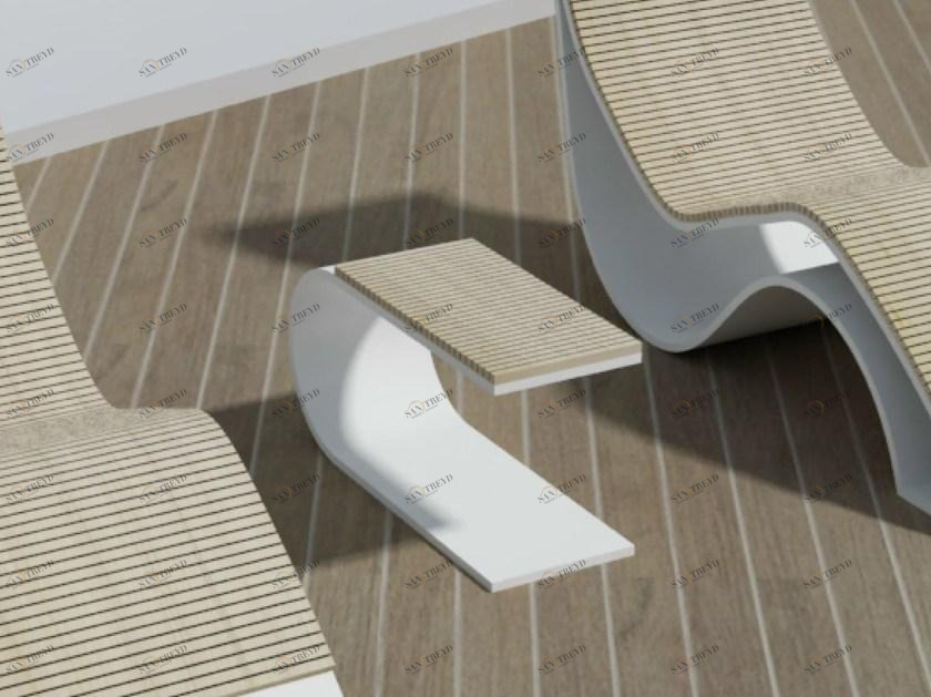 Zuri Design Деревянный садовый журнальный столик Epoque 02201