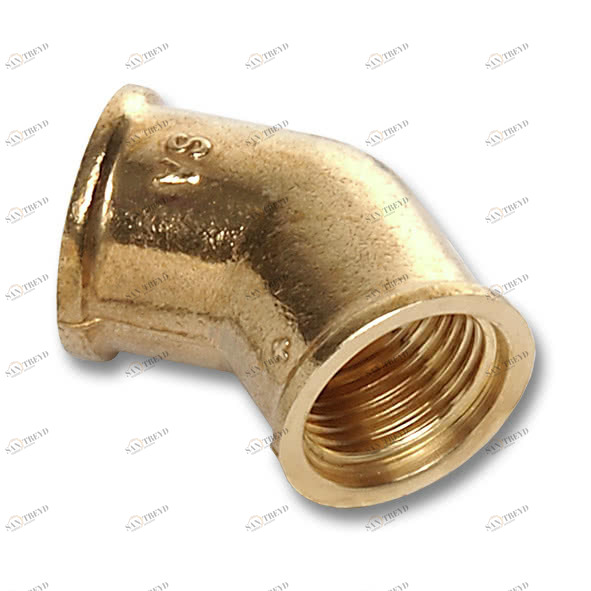 261438R SANHA 614 угол 45° ВР, латунь 3/8 мм 