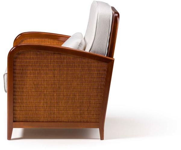 Prestige Кресло с подлокотниками из ткани и вишни Capricci sun-id-1345402 - Вид №1