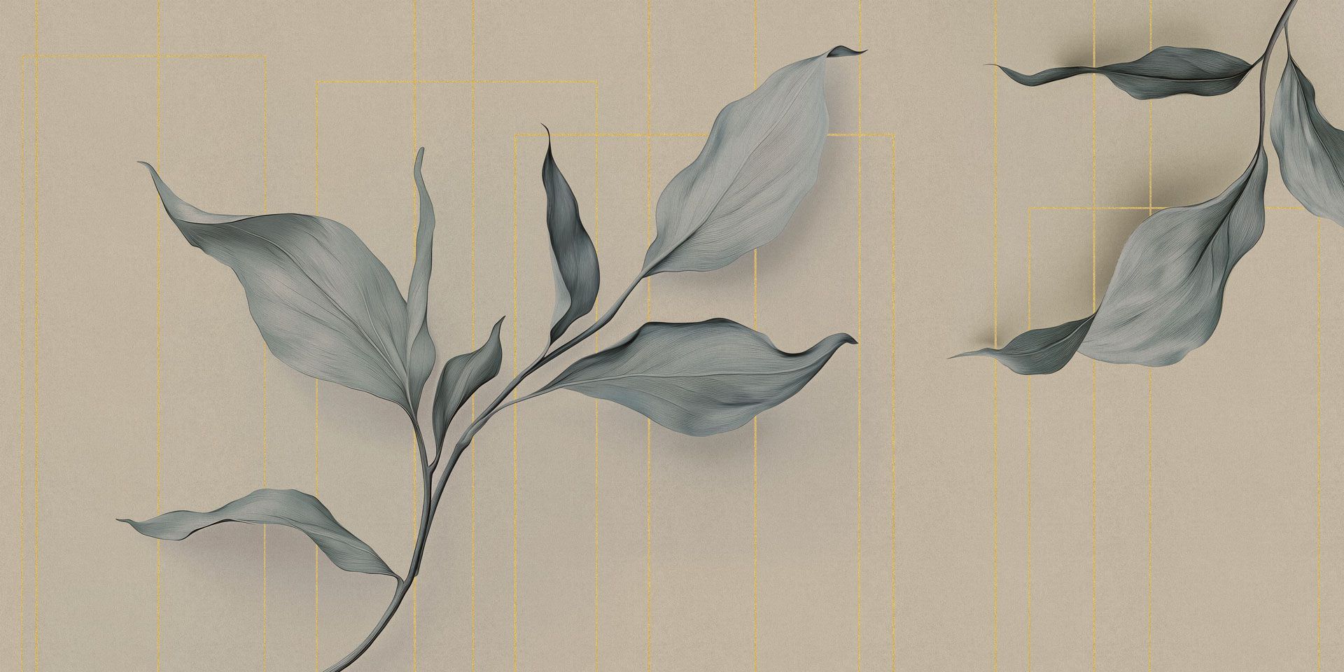 Обои с цветочными мотивами Rimura 2025-Mida's Gold ARCH-00046337 - Вид №2