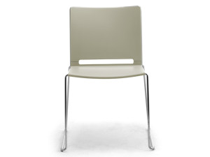 Табурет из хромированной стали и полипропилена