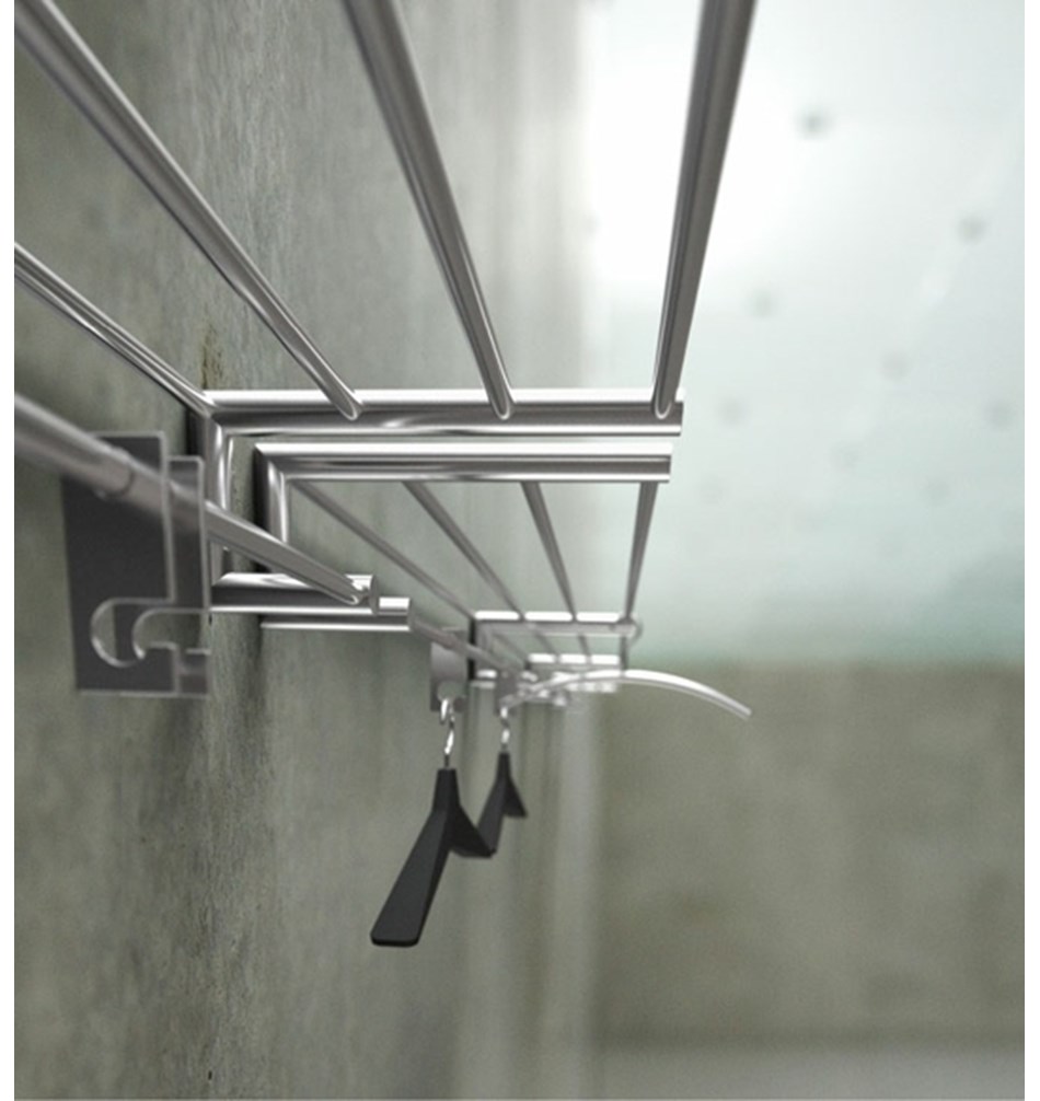 FROST Гардеробная полка 1, 60см » матовая. Нержавеющая сталь Матовый N1936  - Вид №5