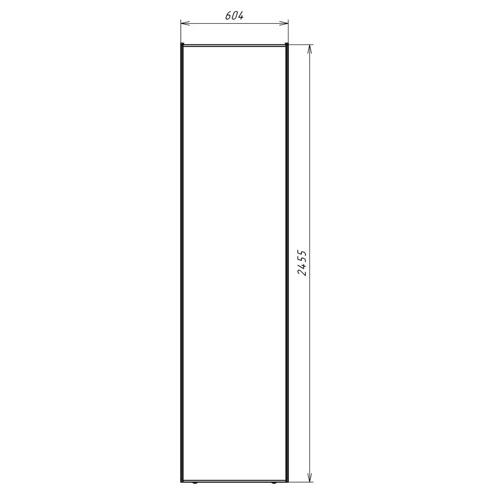 Дверь-купе KONSENSA 244.5x60.4  см МДФ цвет кашемир профиль черный узкий STLM-2015342 - Вид №14