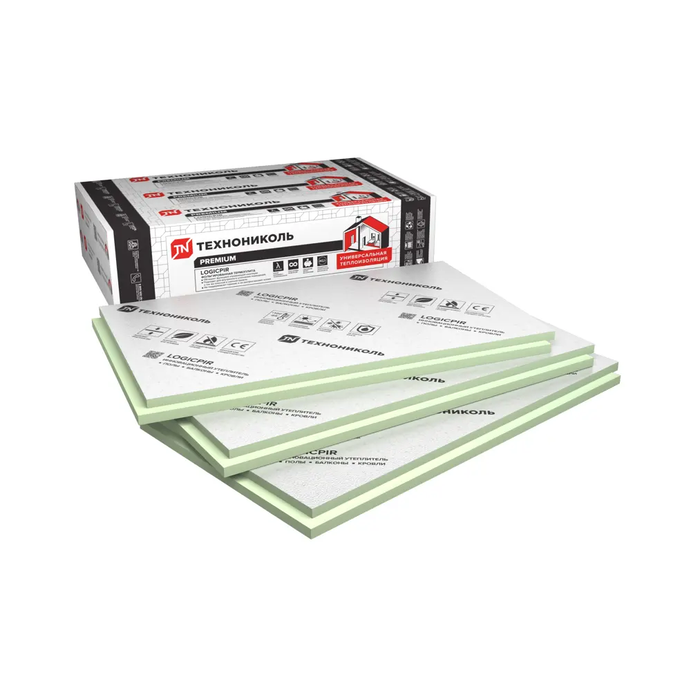 PIR плита 30 мм Технониколь Logicpir 600x1200 мм 0.72 м² STLM-2008942