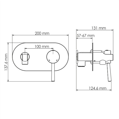 4138 Main Встраиваемый смеситель для душа с гигиенической лейкой WasserKRAFT Main 4100  - Вид №3