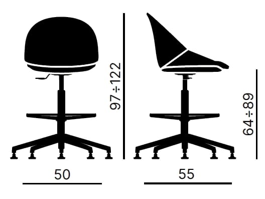 Высокий стул из полипропилена Kastel Kross ARCH-00007719 - Вид №2