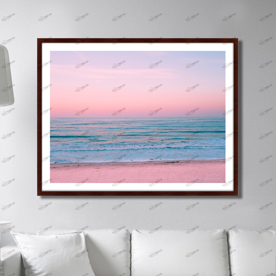 Фотокартина в деревянной раме 130х102 см Romantic sunset КАРТИНЫ В КВАРТИРУ  264720 Белый;коричневый;разноцветный 