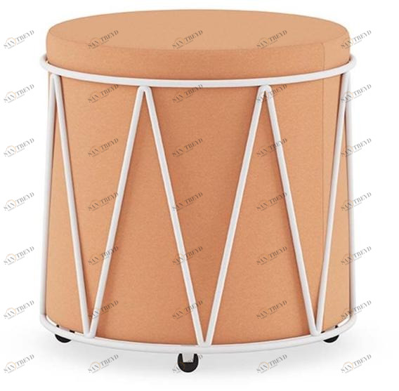 Ersa Круглый тканевый пуф с металлической структурой Carnival sun-id-1503006