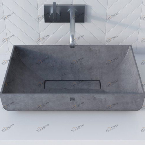 WВ605GRAFIT Накладная раковина на столешницу  прямоугольная BetOn 