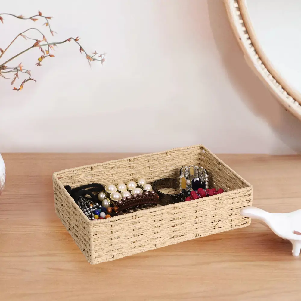 Корзина Konsensa 18x8x30 см бумага цвет бежевый STLM-2061484 - Вид №4