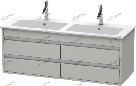 KT643300707 Ketho Тумбочка подвесная Бетонно-серый матовый декор Duravit