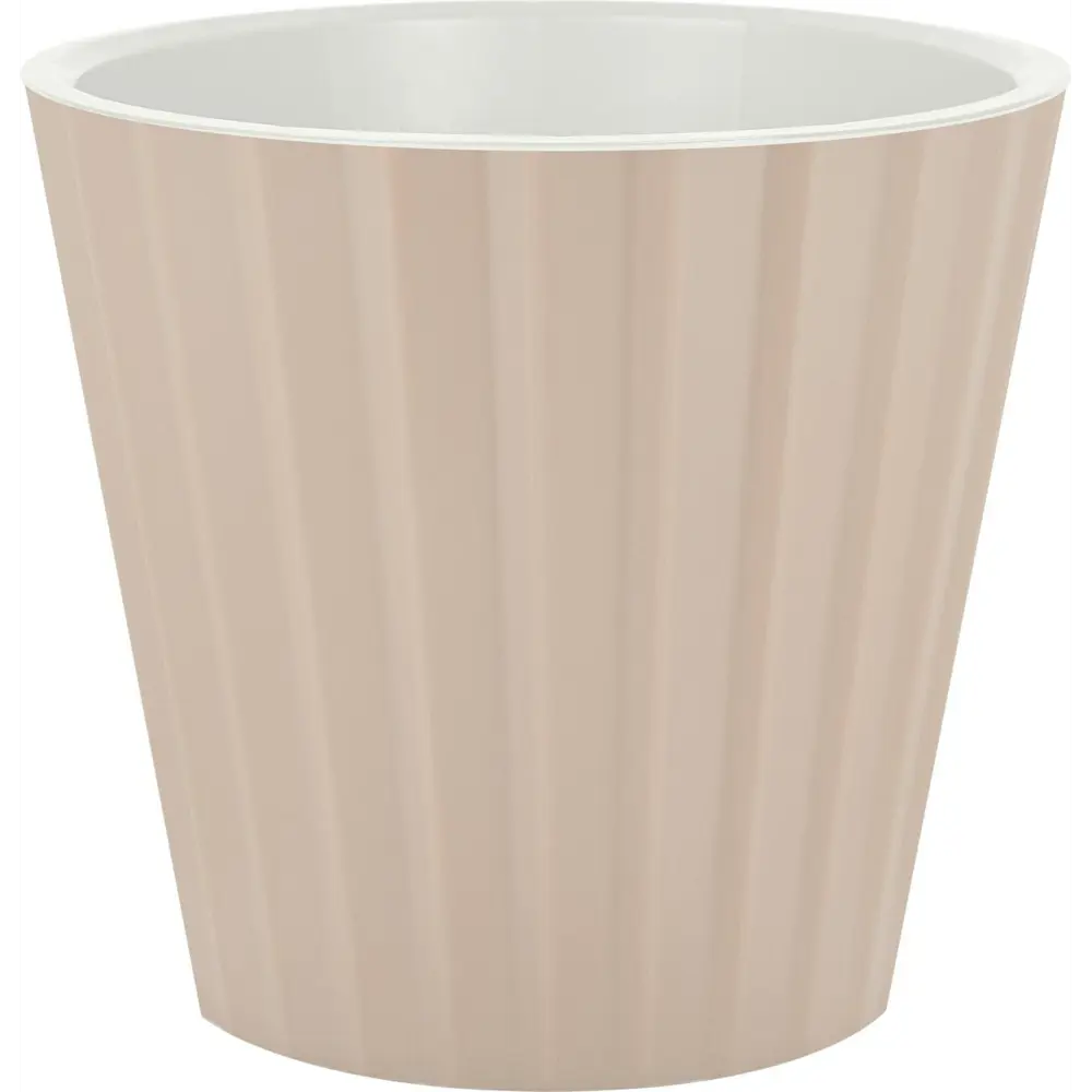 Горшок цветочный Ingreen Sand ø16 h14.6 см v2 л пластик молочный шоколад STLM-2073913