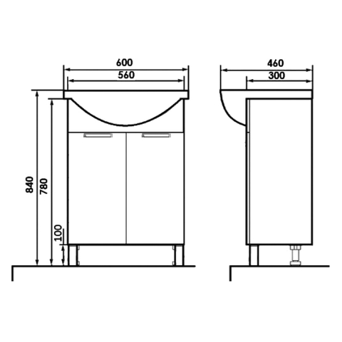 O-mebel напольная тумба Глория 60 Орех ORANGE sun-id-1516959 - Вид №5
