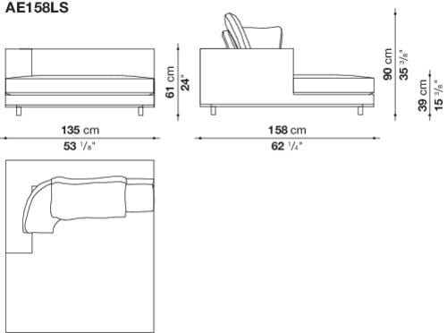 Угловой и секционный диван из ткани Maxalto ARBITER ARCH-00077969 - Вид №3