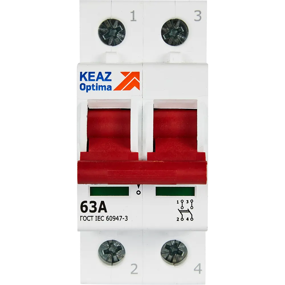 Автоматический выключатель КЭАЗ Opti Din ВМ63PL 2P 63А для надежной защиты сети 89206638 STLM-1112501 - Вид №1