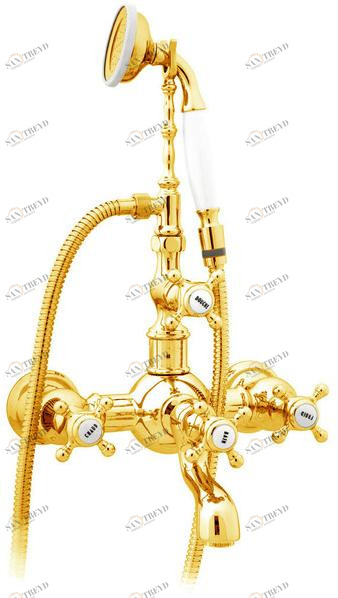 Bronces Mestre Смеситель для ванны с ручным душем на 2 отверстия Retro 035016.000.00