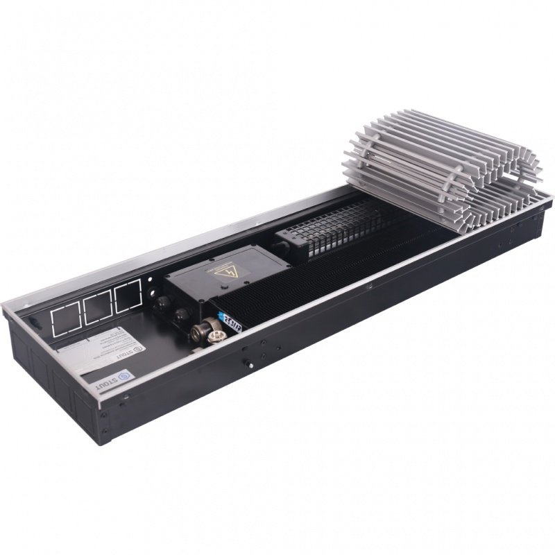 Конвектор внутрипольный STOUT SCQ 110.240.1000 (Решётка роликовая, анодированный алюминий) SCQ11001124100 - Вид №3