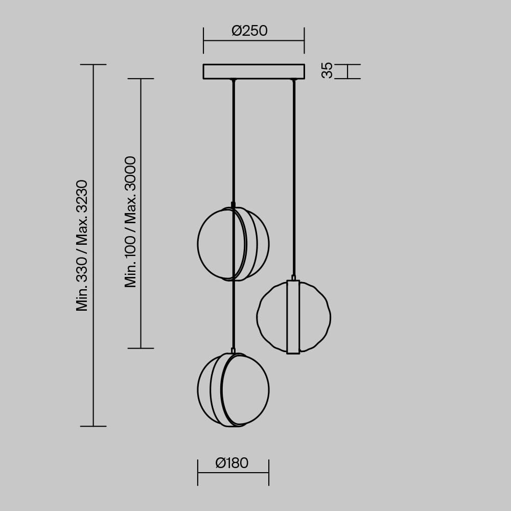 Стекло затемнения светодиодный подвесной светильник Maytoni Misterio ARCH-00148496 - Вид №8