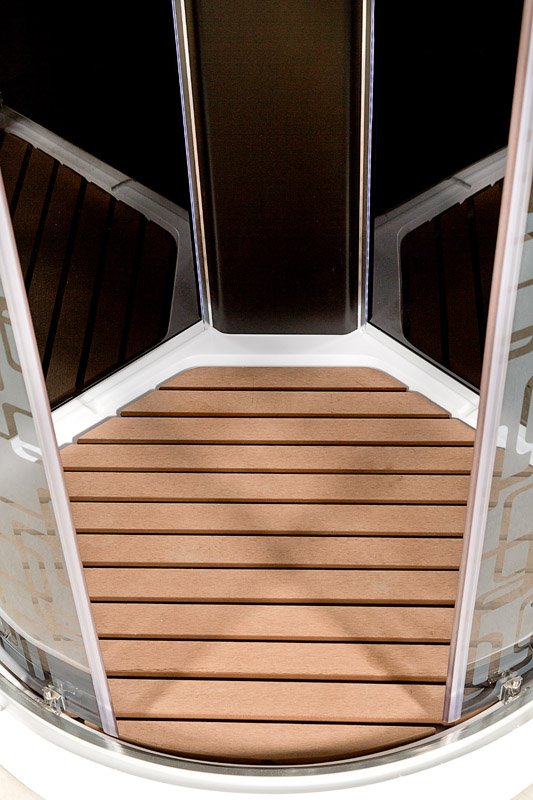 ЕМ1510 с гидромассажем (гм.) Душевая кабина DETO Серия EM BМ1510 LED BLACK - Вид №19