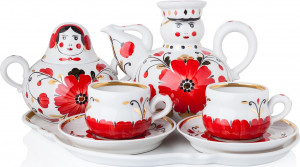 10617402 Промыслы Вербилок Набор чайный 2/7 "Веселушки" Фарфор