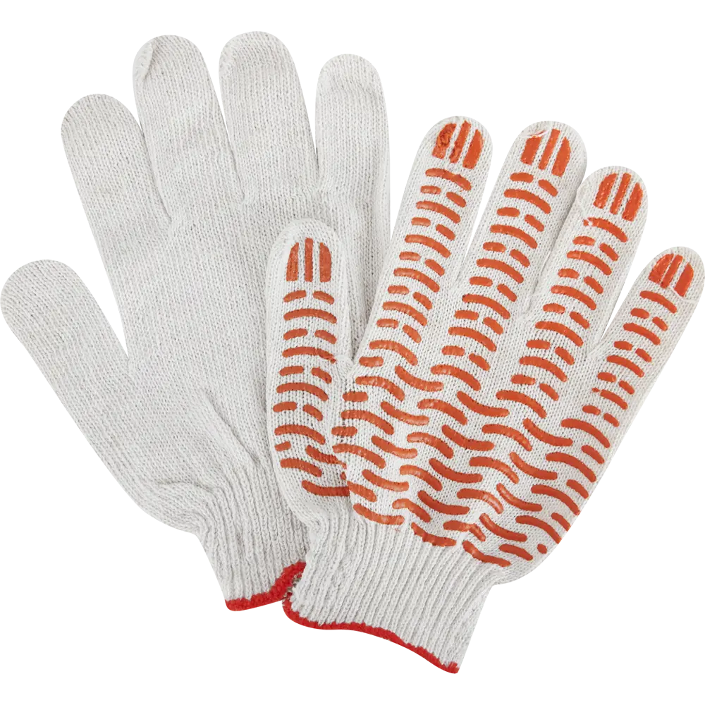 Перчатки хлопчатобумажные с ПВХ И-8048 10 класс размер единый Santreyd STLM-2180947