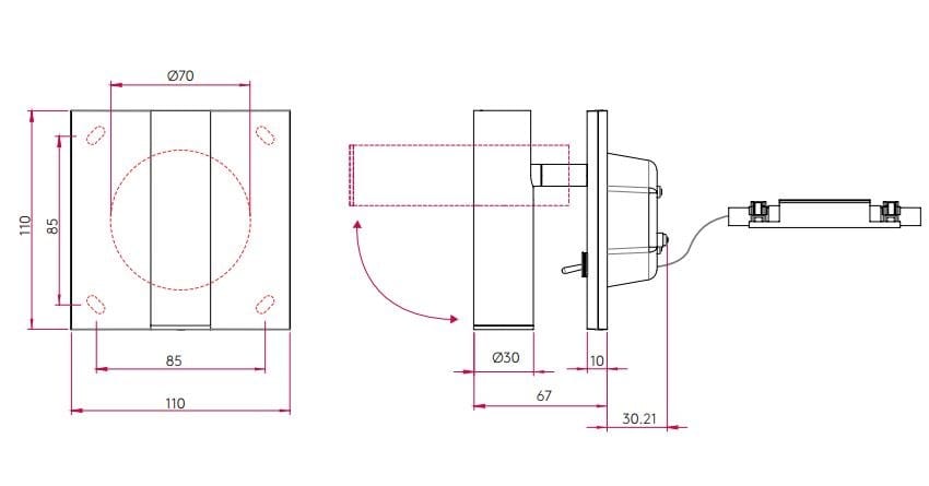 Регулируемая алюминиевая настенная лампа Astro Lighting Enna ARCH-00104066 - Вид №8