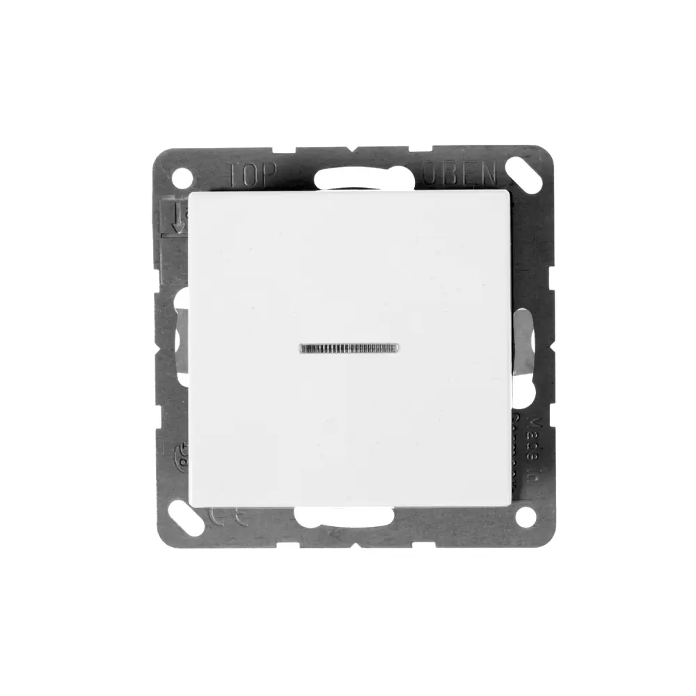 Выключатель Jung EcoProfi 1 клавиша с подсветкой цвет белый STLM-2125182 - Вид №1