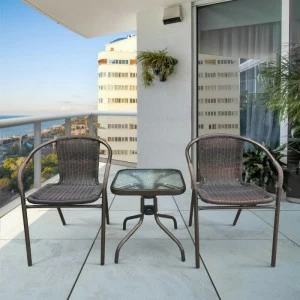 Мебель из ротанга, стол и стулья коричневые на 2 персоны "Асоль-3B" AFINA  241005 Коричневый