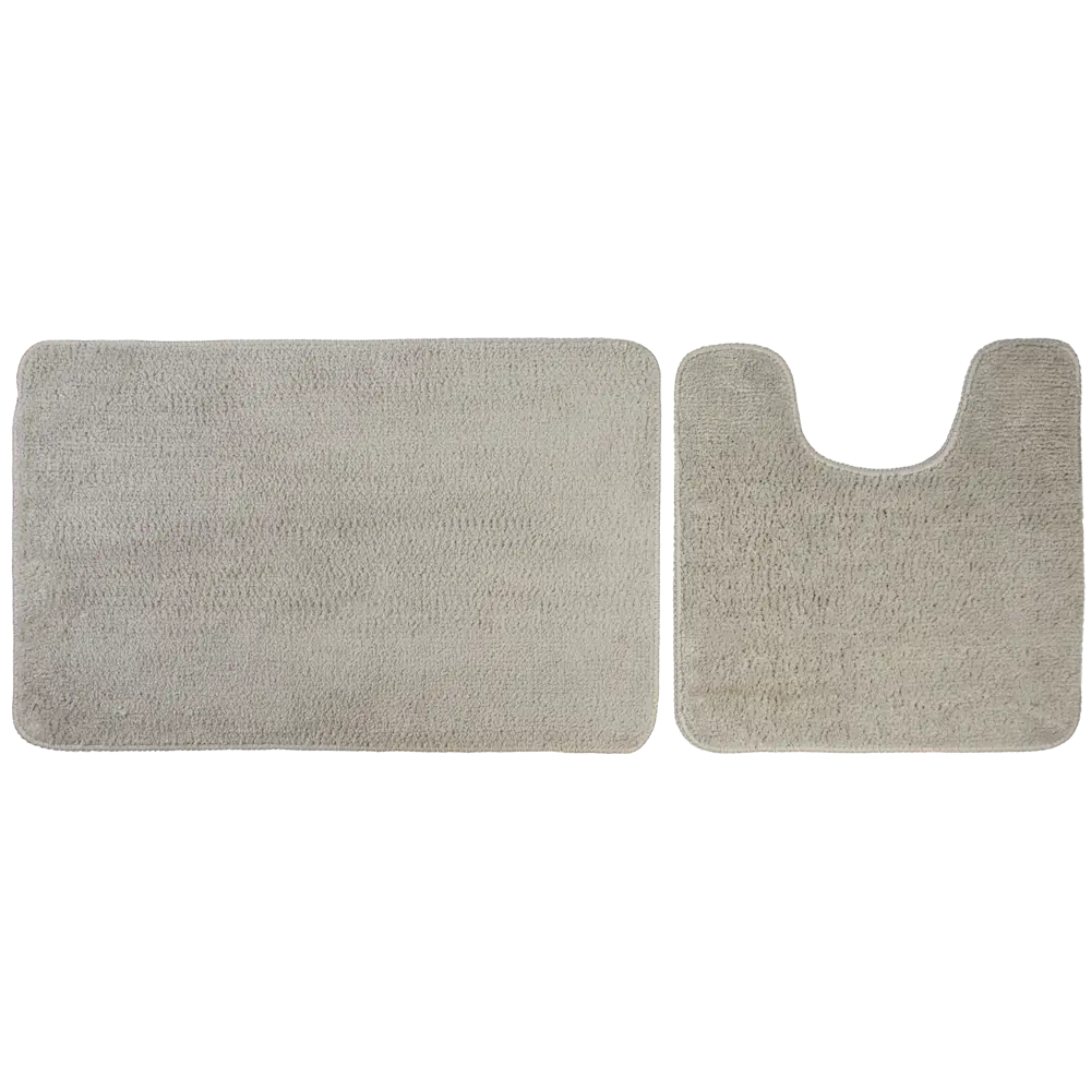 Набор ковриков для ванной комнаты Presto 45x70/45x45 см цвет серый АКВАДЕКОР STLM-2172482