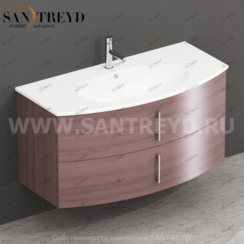 MDMC10Y6143 Тумба с двумя ящиками 100 см розовая Globo 4ALL Италия Ceramica Globo