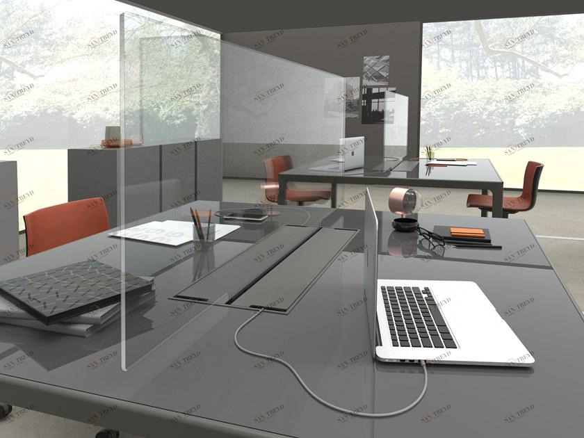 DOMUSOMNIA Опора для стеклянной перегородки с лотком для сбора кабеля Easyrack office sun-id-1509240