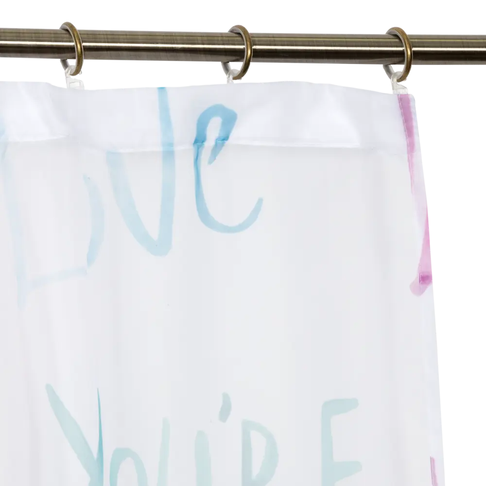 Тюль на ленте Скрипт 145x260 см детский цвет белый SEASONS STLM-2098081 - Вид №4