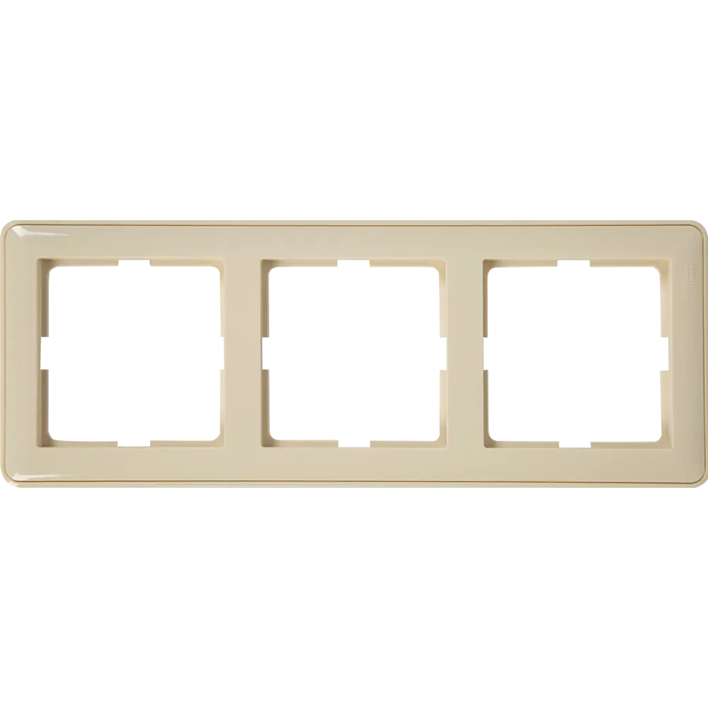 Рамка трехместная SYSTEME ELECTRIC W59 для розеток и выключателей в цвете слоновая кости 18799391 STLM-0012760