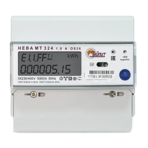 Счётчик электроэнергии Нева МТ 324 AOS26 5(60)А, трёхфазный