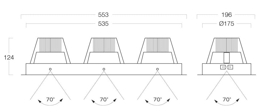 Несколько алюминиевых светодиодных утопленных прожекторов Metalmek FIRST ARCH-00064869 - Вид №2