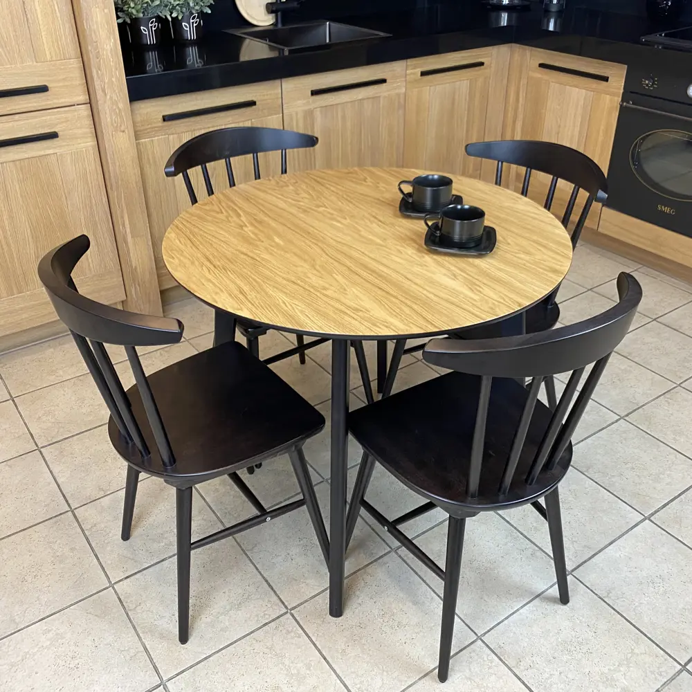 Стол кухонный Марсель круглый дерево 90x90x75 см цвет венге Santreyd STLM-2189053 - Вид №5