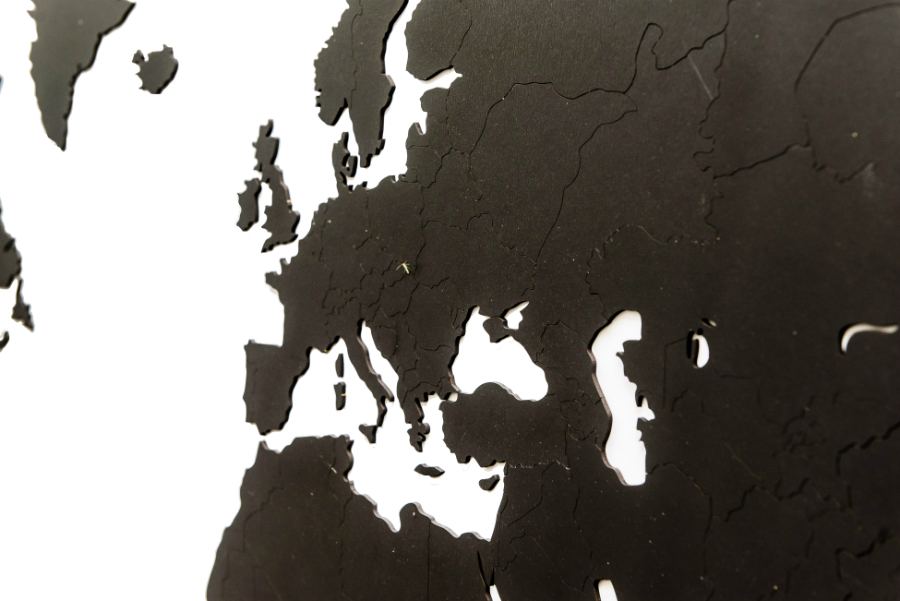 18-21 Карта-пазл wall decoration, 180х108 см, черная Mimi  - Вид №3