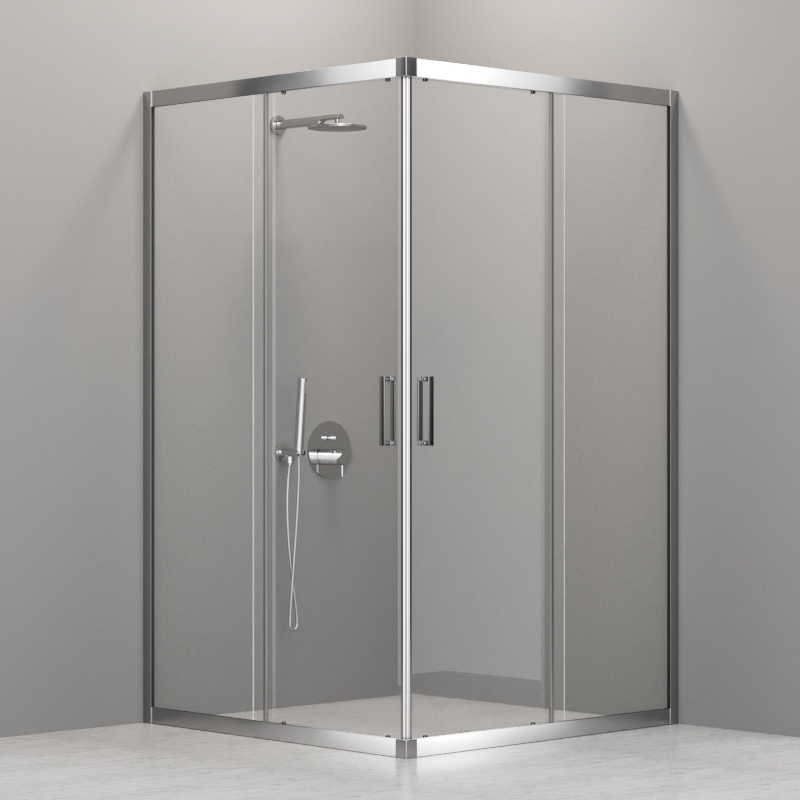 745708 FLEX раздвижные двери открытым углом H2000 прозрачное стекло 6мм и хром профиль, Kerasan Cabine doccia Италия