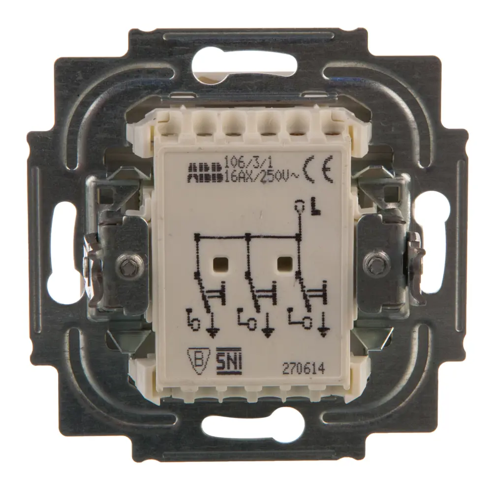 Выключатель встраиваемый ABB Basic 55 3 клавиши, цвет белый Basic55 STLM-2166812 - Вид №3