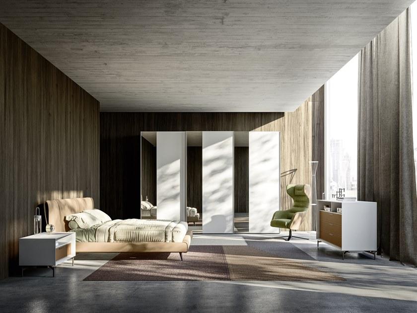 JESSE Двуспальная кровать с обивкой из нубука sun-id-1457271 - Вид №1