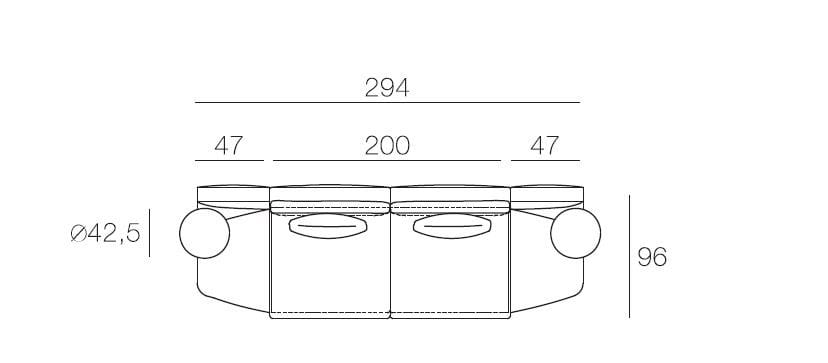 2-местный тканевый диван CTS SALOTTI Ikon ARCH-00044691 - Вид №5