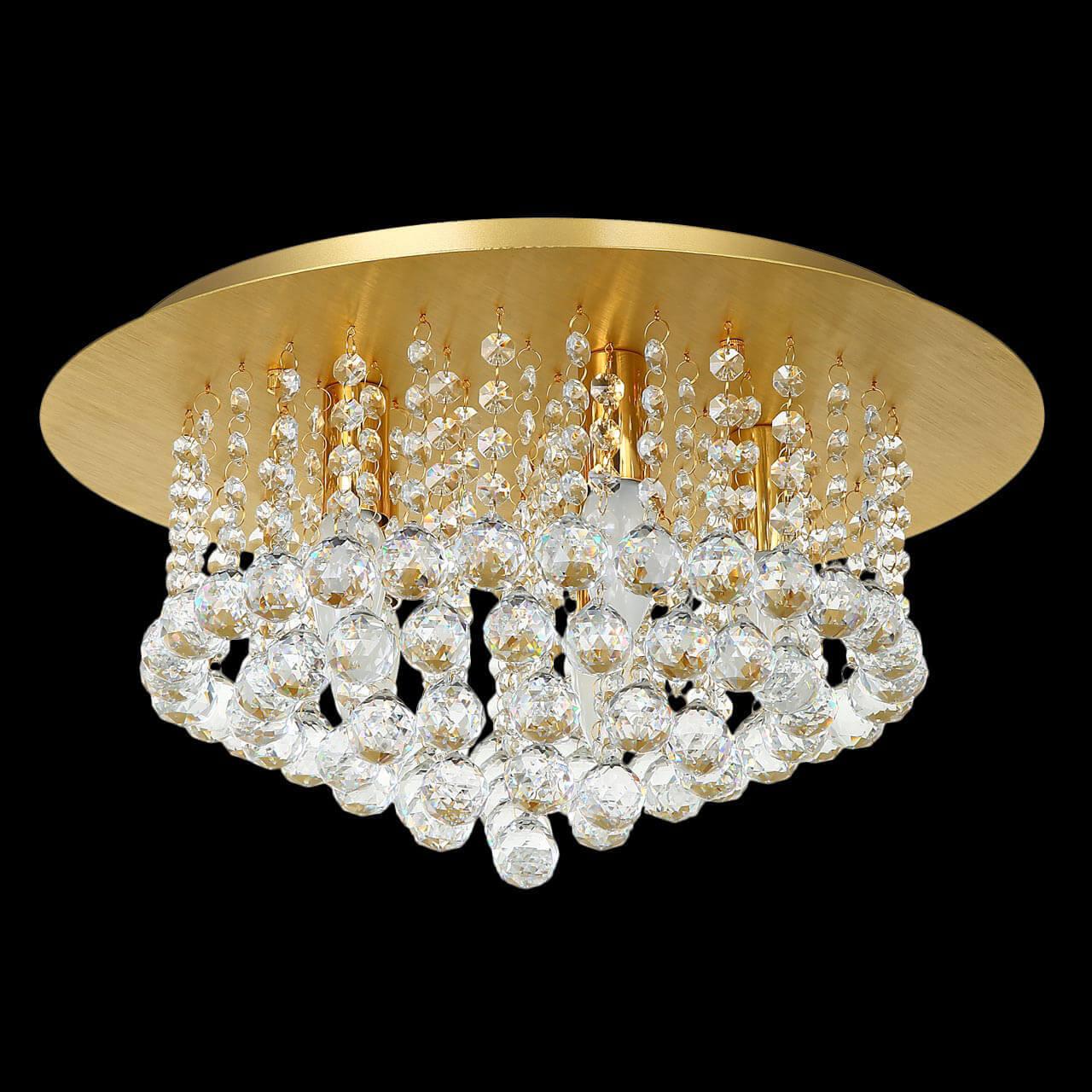 Потолочная люстра MW-Light Венеция 276014705 MW-LIGHT ДИЗАЙНЕРСКИЕ, ВЕНЕЦИЯ 00-3888631 Золото;прозрачный  - Вид №1