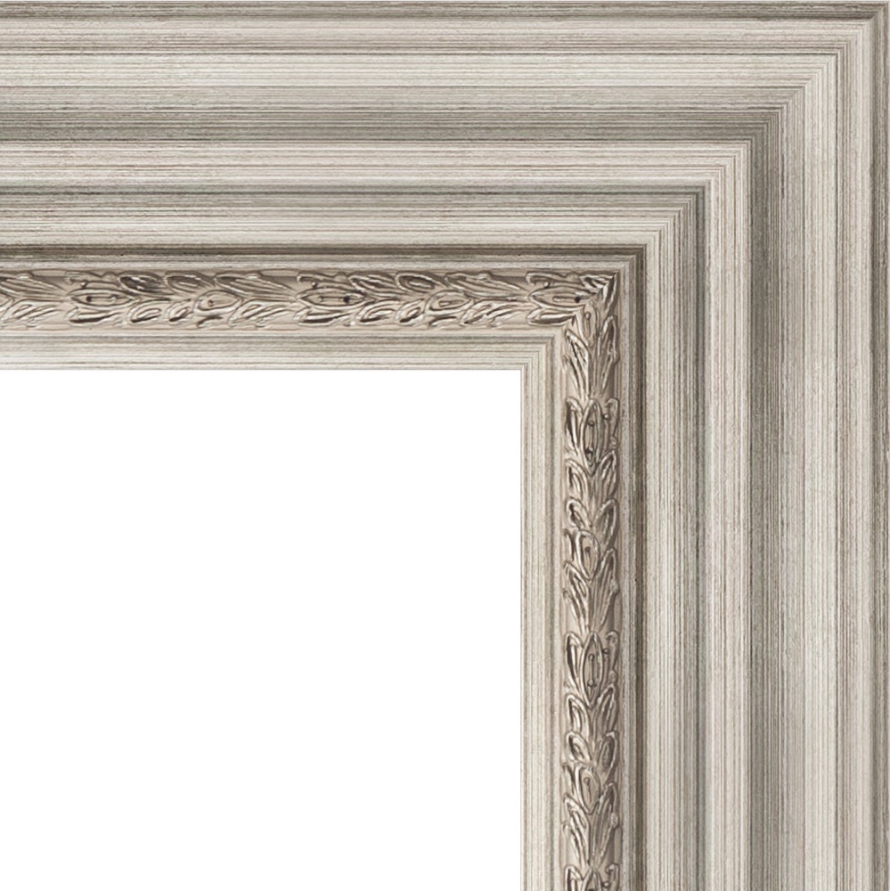 BY 6358 Зеркало напольное с гравировкой в багетной раме - римское серебро 88 mm EVOFORM Exclusive-G floor - Вид №5