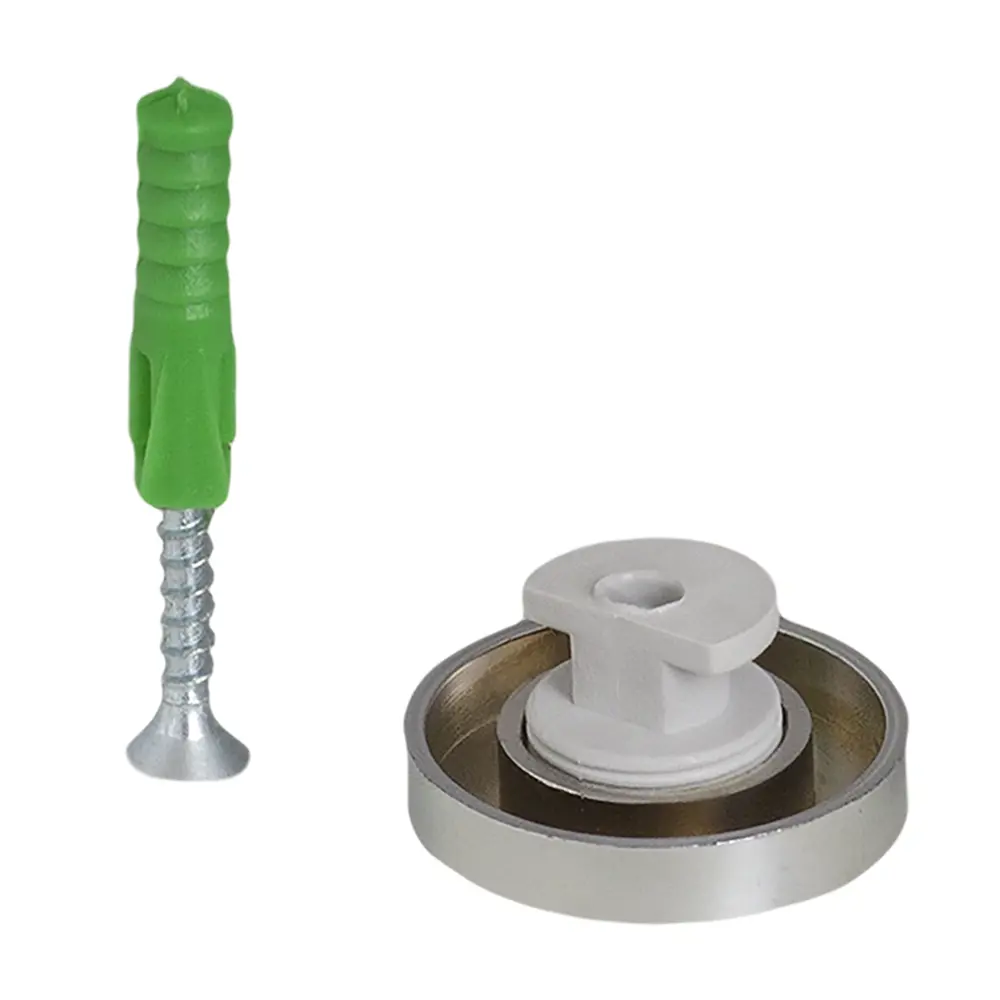 Зеркалодержатель мебельный 28 мм ПВХ цвет матовый хром 4 шт Santreyd STLM-2116490