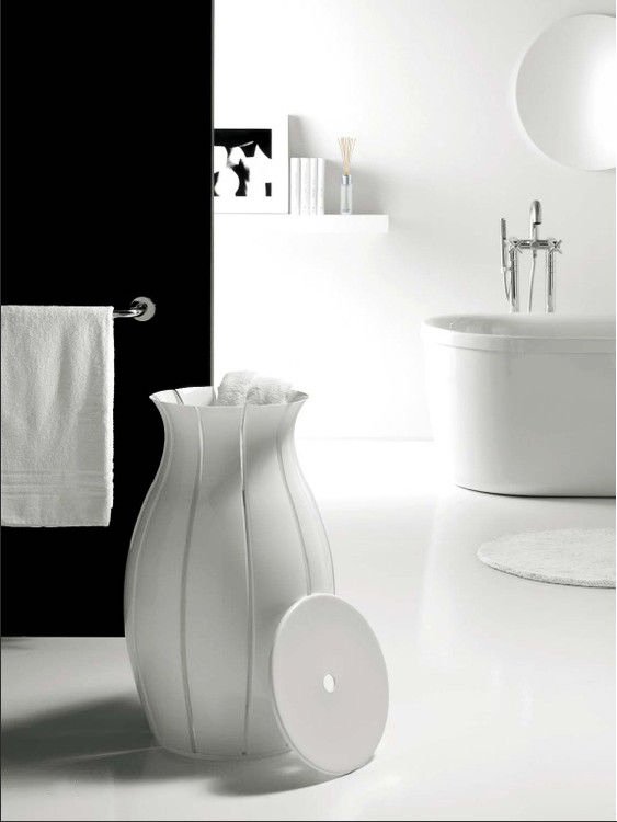 Корзина для белья белая Ninfea GUZZINI  00-3872088 Белый  - Вид №1